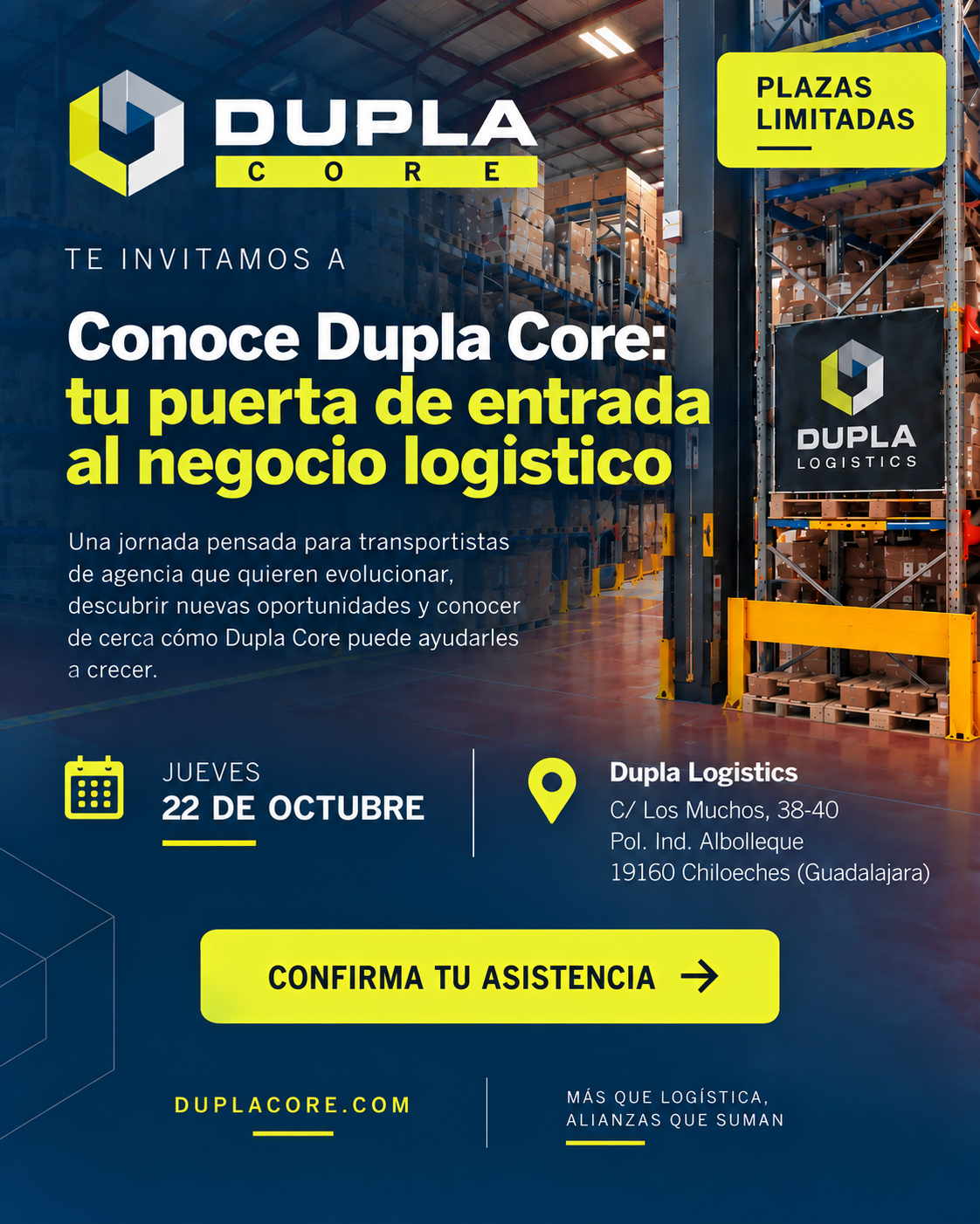 Dupla Core abre sus puertas a transportistas y agencias que quieren crecer en el negocio logístico